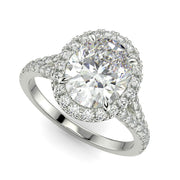 Luciana Oval Cut Halo Split Claw Set Engagement Ring - Nivetta - Nivetta